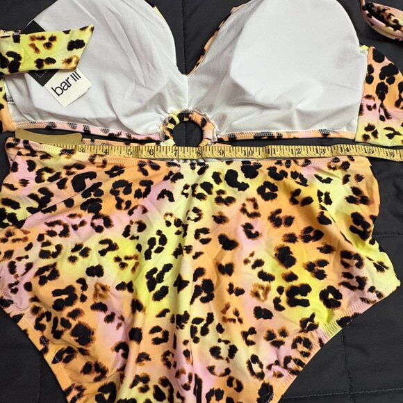 Bar III Summer Heat Animal-Print O-Ring Monokini Swimsuit - Size: XL - NWT - Picture 13 of 14